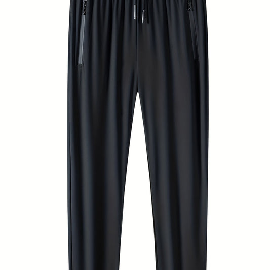 Men's Comfy Sports Pants with Zipper Pockets - Spring Summer Fitness