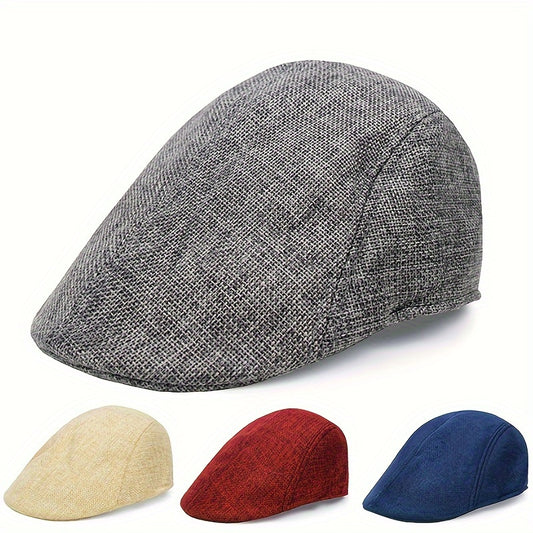 Classic Flat Outdoor Sun Shade Faux Wool Cap Solid Fishing Cap