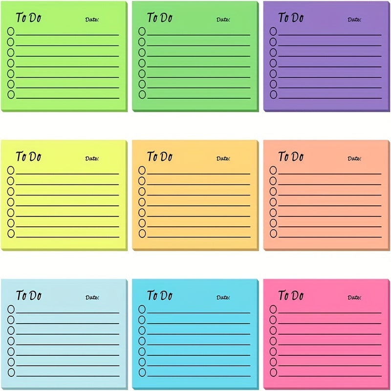 Fluorescent Convenience Stickers Memo Pad - Stickiness Enhancement