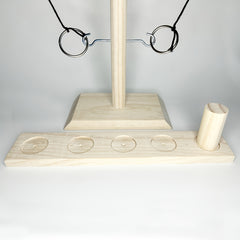 Adjustable Ring Toss Game for Adults - Wooden Hook