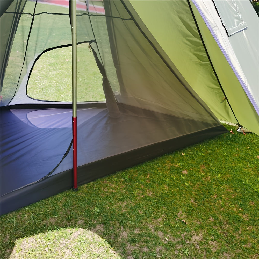 Portable Pentagonal Camping Tent with Anti-mosquito Mesh