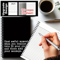 Funny Quote Spiral Notebook for Office Manager