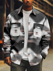 Ethnic Style Men's Long Sleeve Shirt Jacket For Autumn