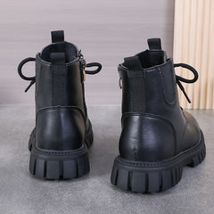 Girls' Warm Fleece Boots with Zipper for Autumn/Winter