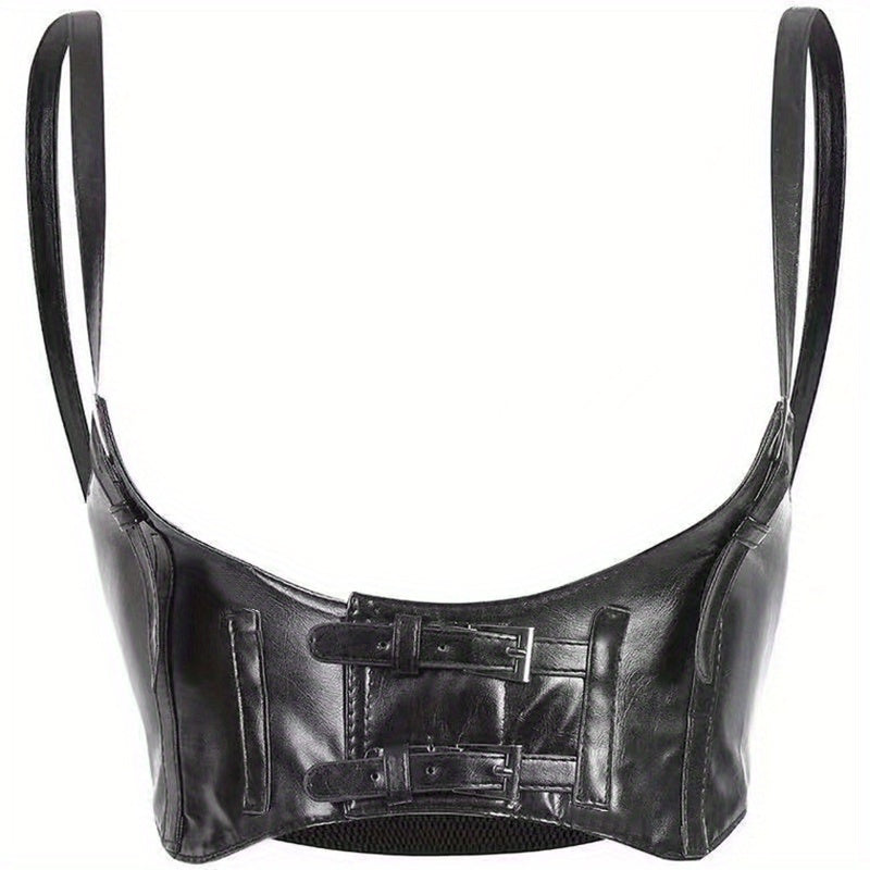 Y2K PU Leather Harness Belt Punk Waist Belt Corset for Women