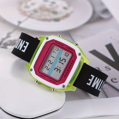 Digital Watch Silicone Strap LED Display Time Date