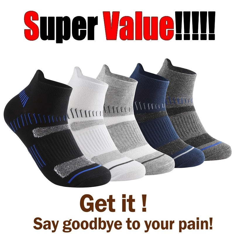Men's Breathable Arch Support Ankle Socks for Sports