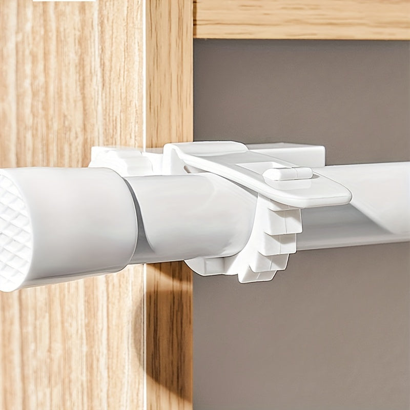 2pcs Curtain Rods Bracket Hanger Hooks - Wall Organizer for Home