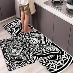 Abstract Eye Pattern Kitchen Mat Non Slip Waterproof Entrance Doormat