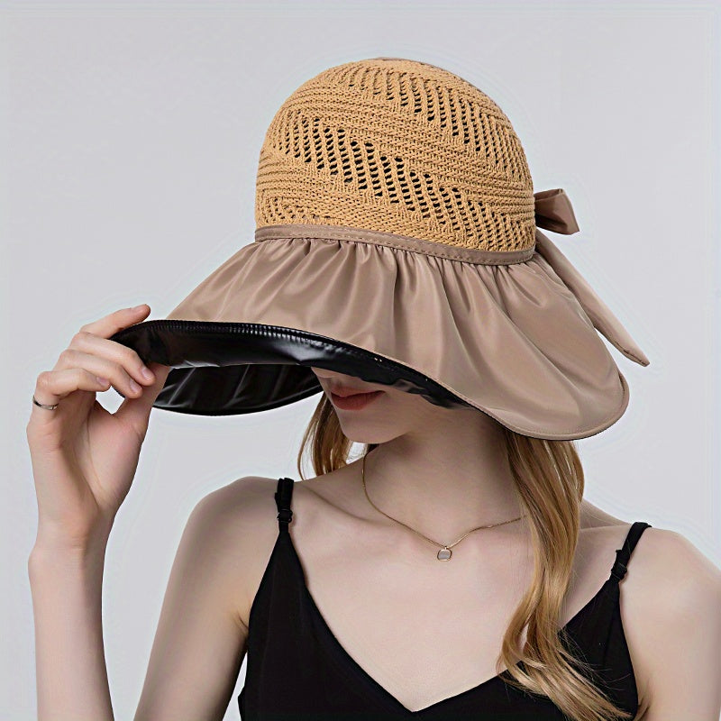 Foldable Wide Brim Visor Hat Summer UV Protection Sun Hat