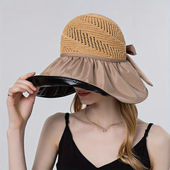 Foldable Wide Brim Visor Hat Summer UV Protection Sun Hat
