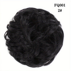 Curly Synthetic Messy Chignon Brown Hair Bun