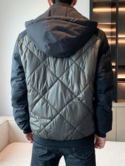 Men's Hooded Cotton Padded Jacket for Winter