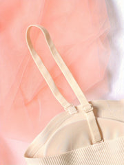 Comfy Wireless Ribbed Bra Stretch Intimates Lingerie