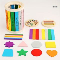 Wooden Sorting Toy with Two Lids Three Play Modes