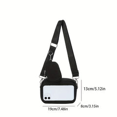 2pcs Mini Crossbody Bag Set Oxford Cloth Square Bag Versatile Shoulder Bag