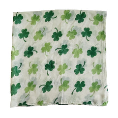 Irish Green Shamrock Scarf St Patrick's Day Windproof Wrap Turban