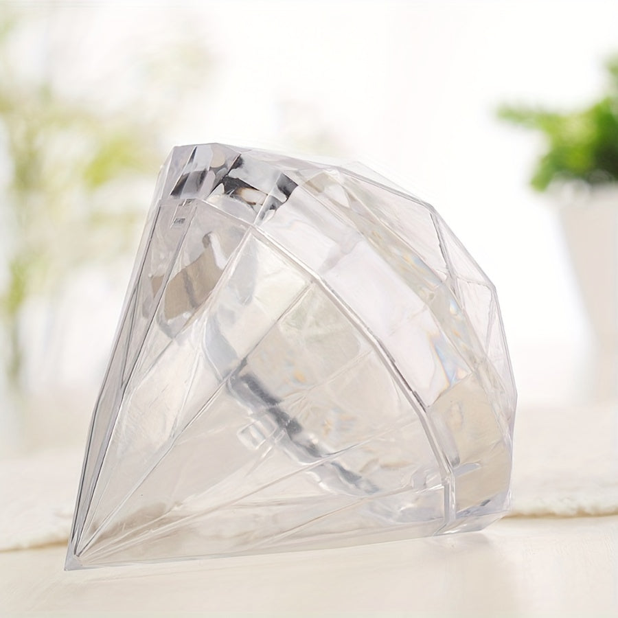 6pcs Artificial Diamond Plastic Boxes Packaging Box for Christmas Decoration