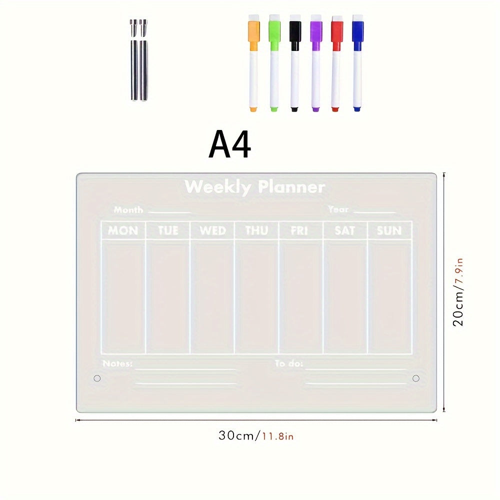 Acrylic Weekly Planner Message Board