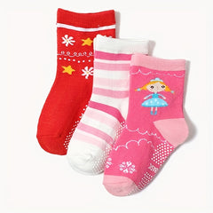 12 Pairs Cartoon Non-slip Knit Socks for Baby