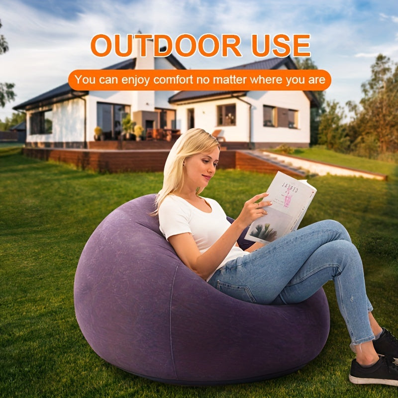 Inflatable Sofa Single Lazy Sofa Chair Foldable Leisure Sofa For Dorm Room