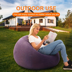 Inflatable Sofa Single Lazy Sofa Chair Foldable Leisure Sofa For Dorm Room