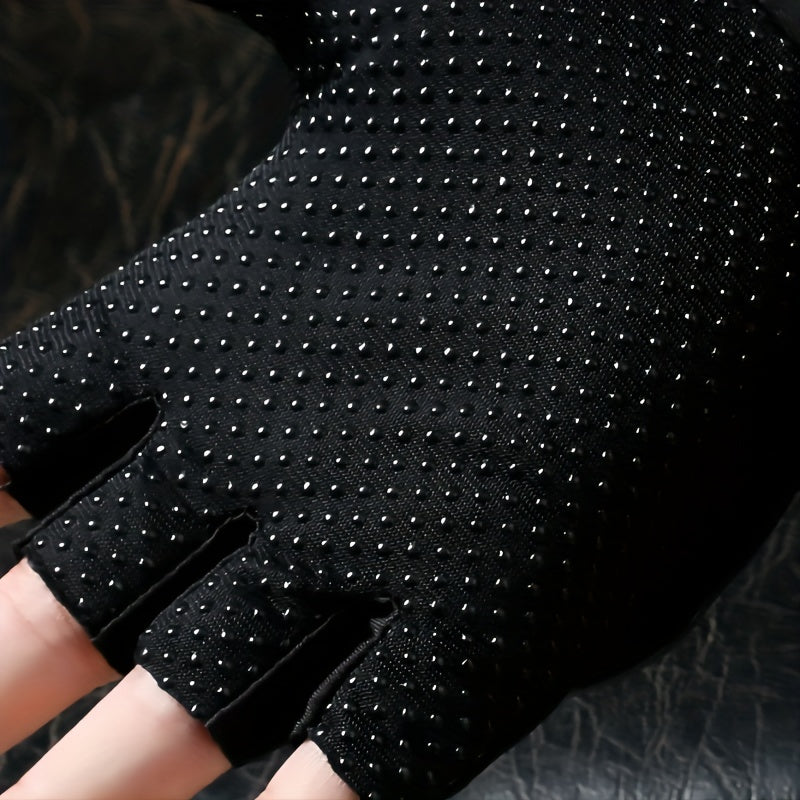 Half Finger Gloves for Fitness Training Anti Slip Ideal for Driving C