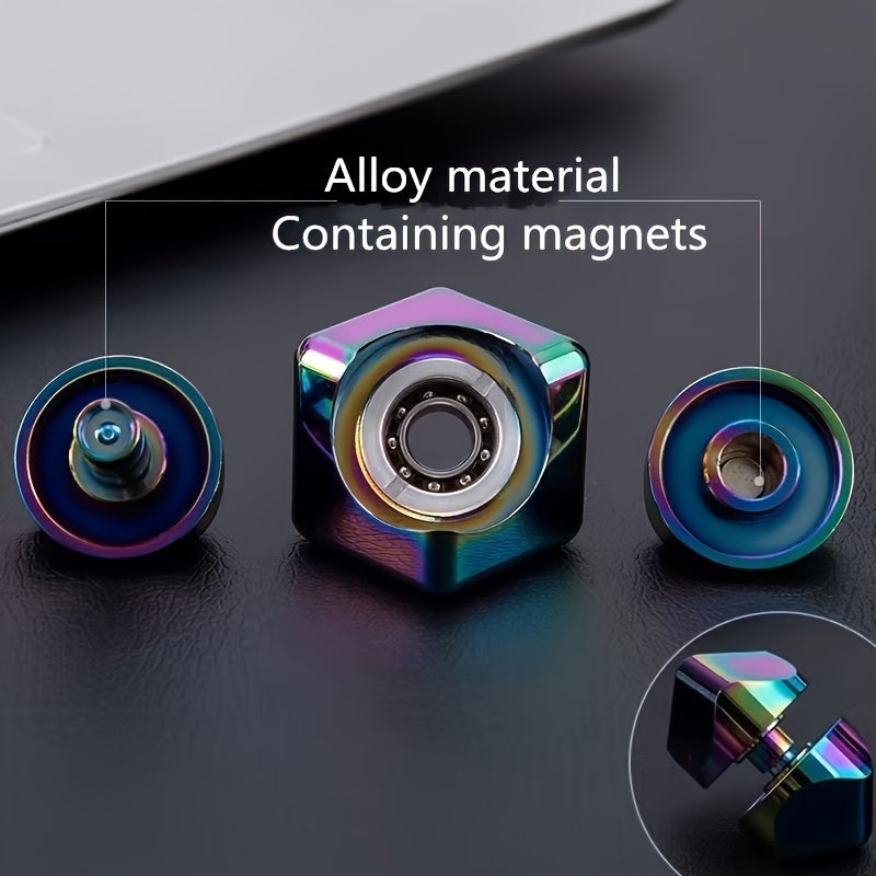 Red Iridescent Spinner Cube High Speed Bearing Relax Fidget Toy