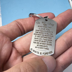 To My Love Keychain - Ideal Gift for Special Occasions