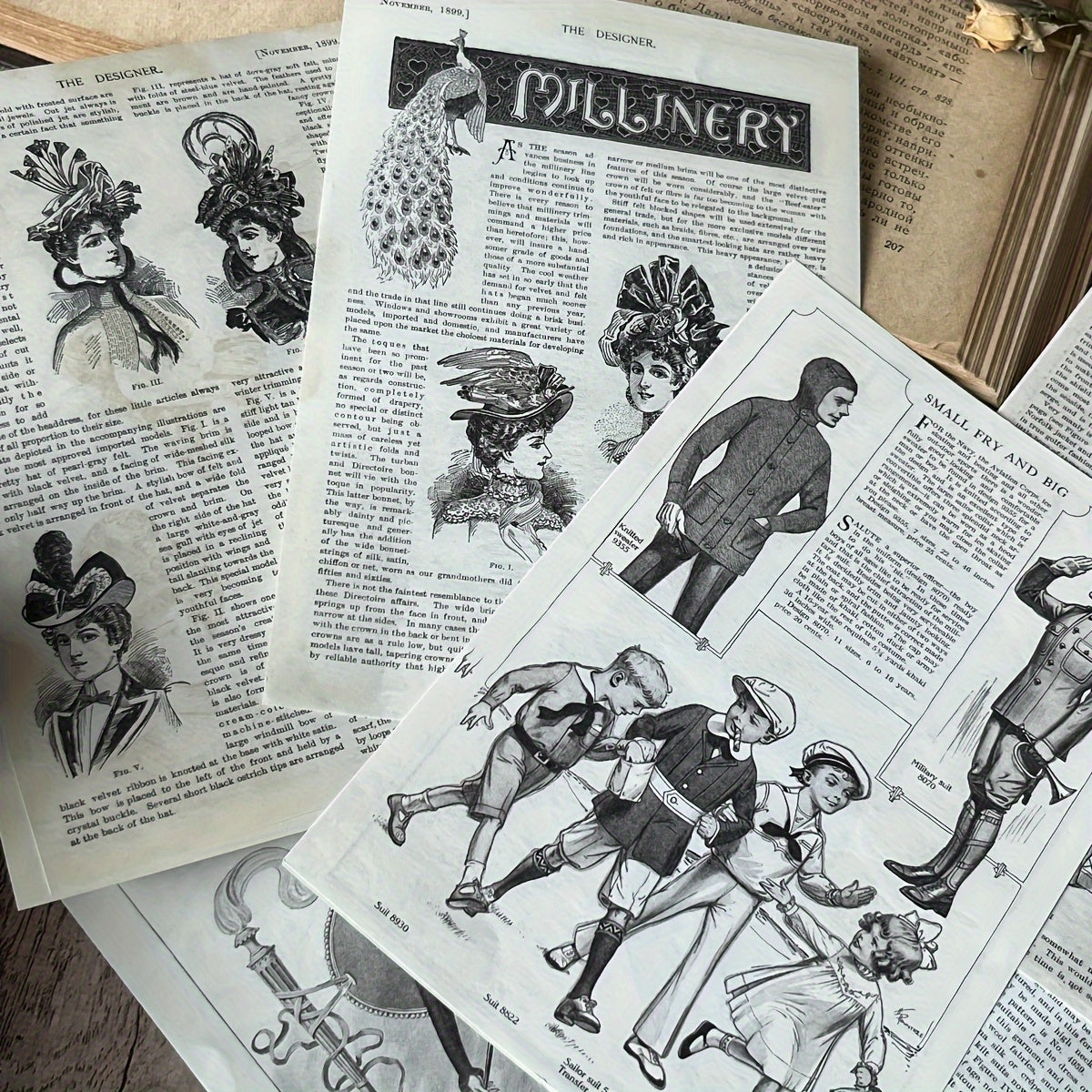 10pcs Retro American Newspaper DIY Decoration Paper Material