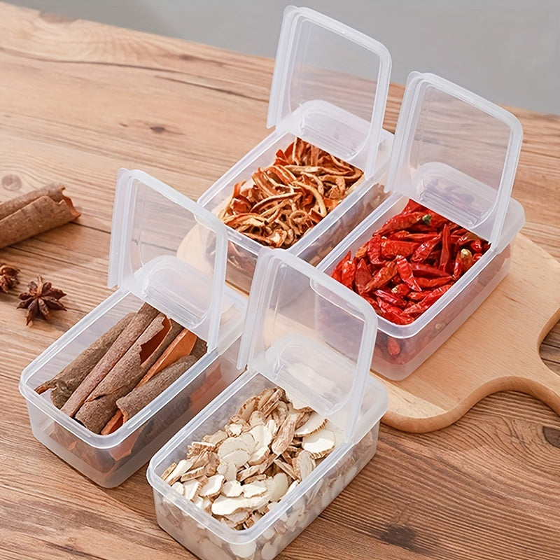 Spice Storage Box Flip Top Lids Airtight Stackable Food Jar