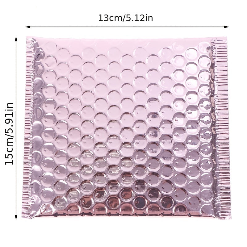 10pcs Rose Aluminized Bubble Envelopes