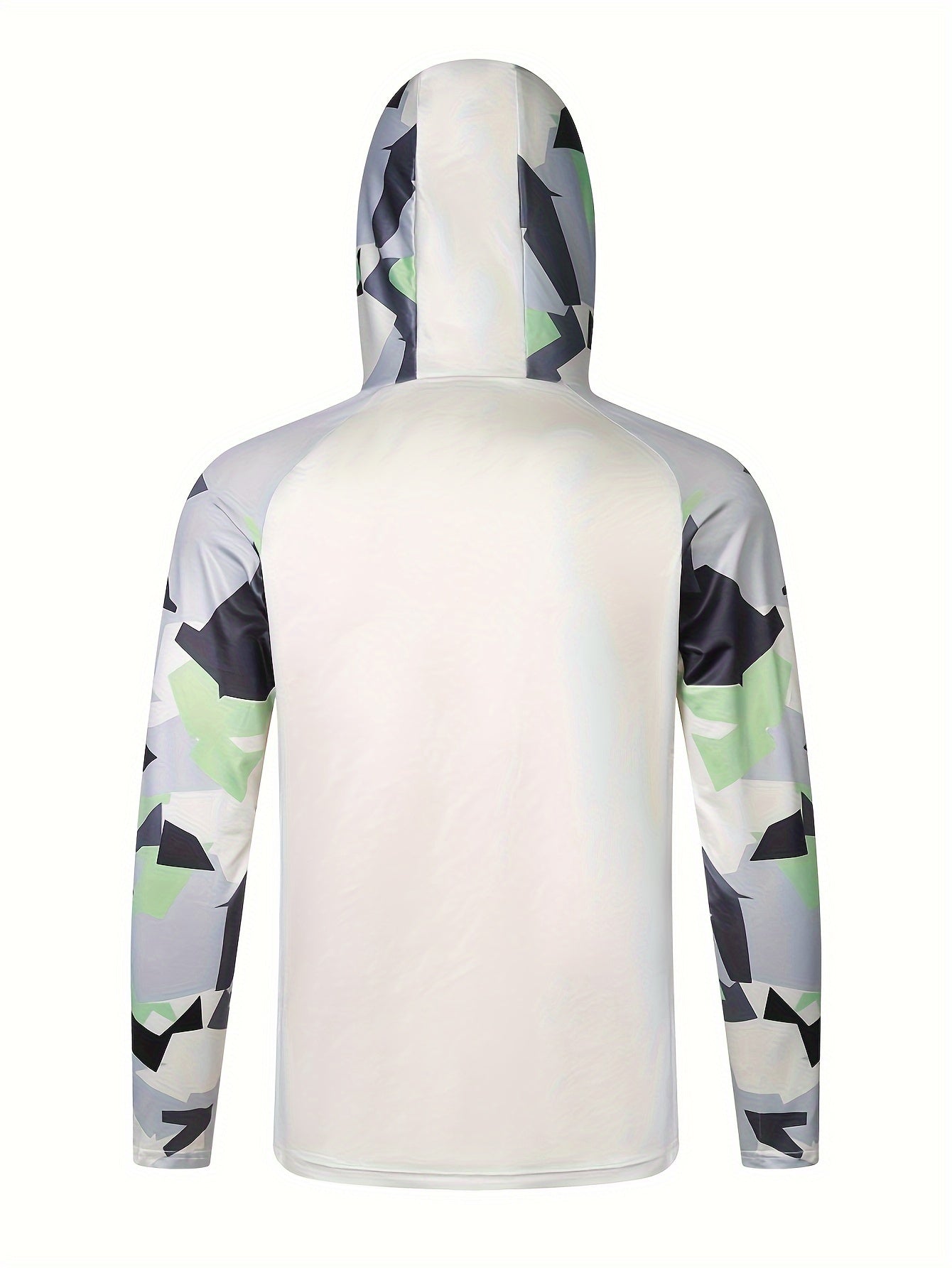 Men's UPF 50 Sun Protection Hoodie Leaf Pattern Quick Dry Top