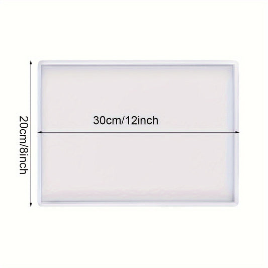 Rectangle Silicone Tray Molds for Resin Casting Golden Handle
