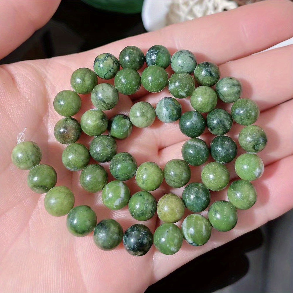 Natural Southern Jade 6 8 10mm Loose Bead Bracelet Necklace