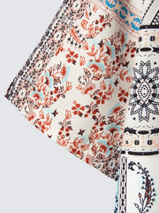 Men's Tribal Pattern Shirt & Solid Shorts Set For Outdoor Summer