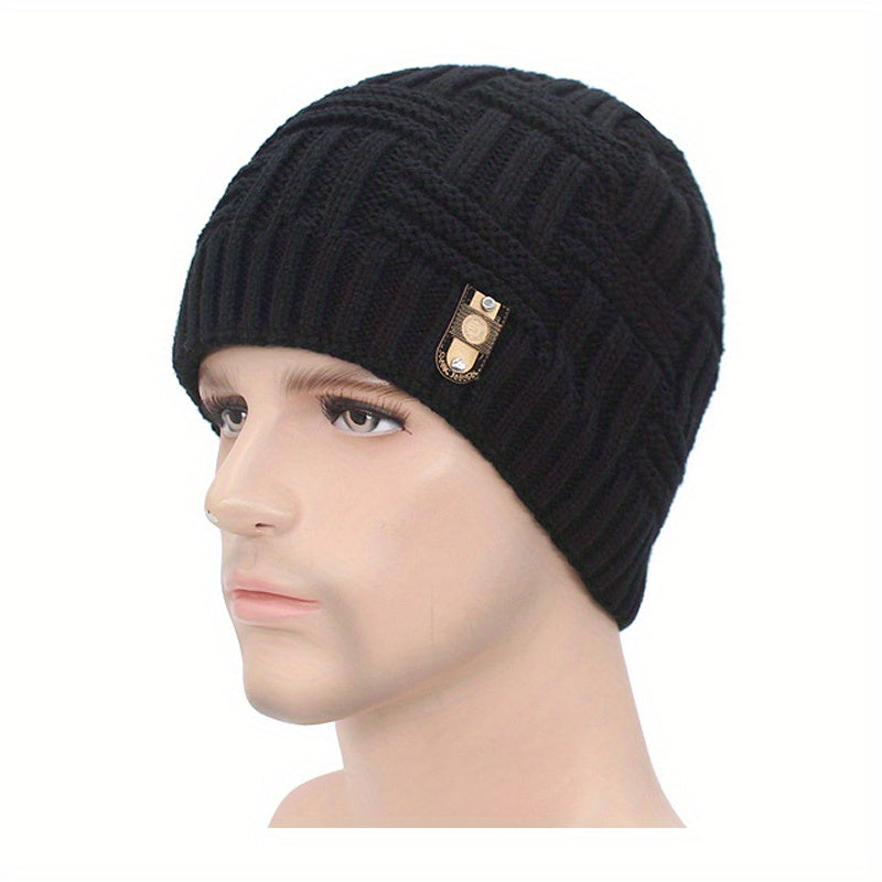 Skullies Beaines Knitted Hat Winter Hats Men Women Bonnet Warm Thick Fur Cap
