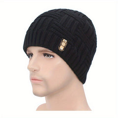 Skullies Beaines Knitted Hat Winter Hats Men Women Bonnet Warm Thick Fur Cap