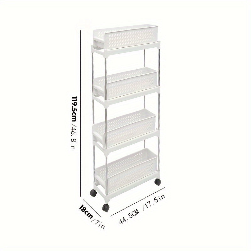 1pc 3 Layer Movable Kitchen Storage Rack Sliding Gap Pullout Storage Rack