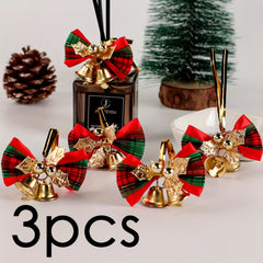3pcs Christmas Tree Double Bell Decoration Set Christmas Tree Pendant