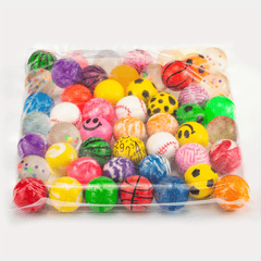 50-Piece Colorful Bouncy Ball Bulk Set for Kids' Parties and Birthdays