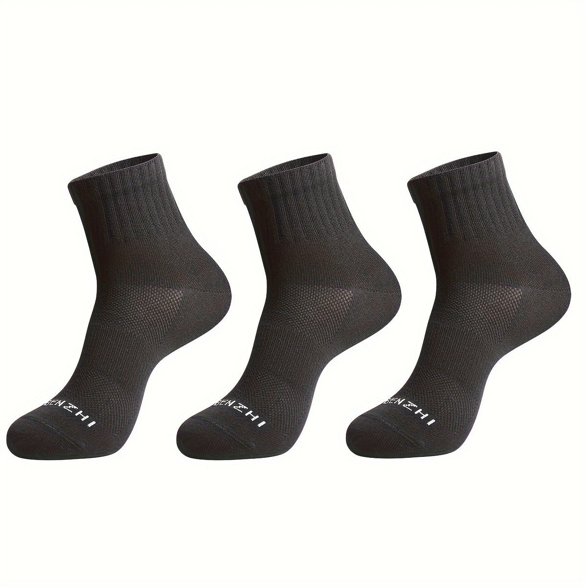 Men's Moisture Wicking Running Socks - 3 Pairs