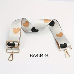 Love Pattern Wide Bag Strap Lightweight Adjustable Strap