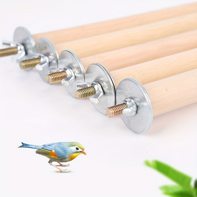 Parrot Stand Rack Wooden Hanging Toy for Biting Claw Grinding and Exercise