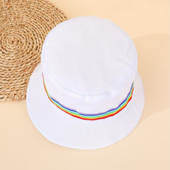 Rainbow Striped Couple Bucket Hat Lightweight Fisherman Cap