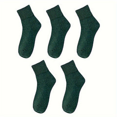 5 Pairs Soft Mid Tube Socks Women's Stockings