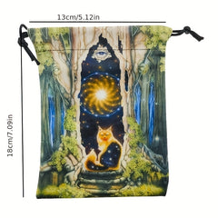 Boutique Velvet Drawstring Kitty Cat Storage Bag For Kids Birthday Party