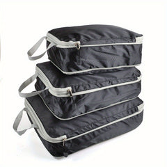 3 Pcs Travel Storage Bags Zipper Luggage Clothes Organizer