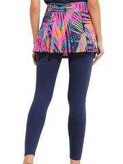 Leaf Graphic Tennis Leggings Skorts With Pockets Quick drying for Fitness