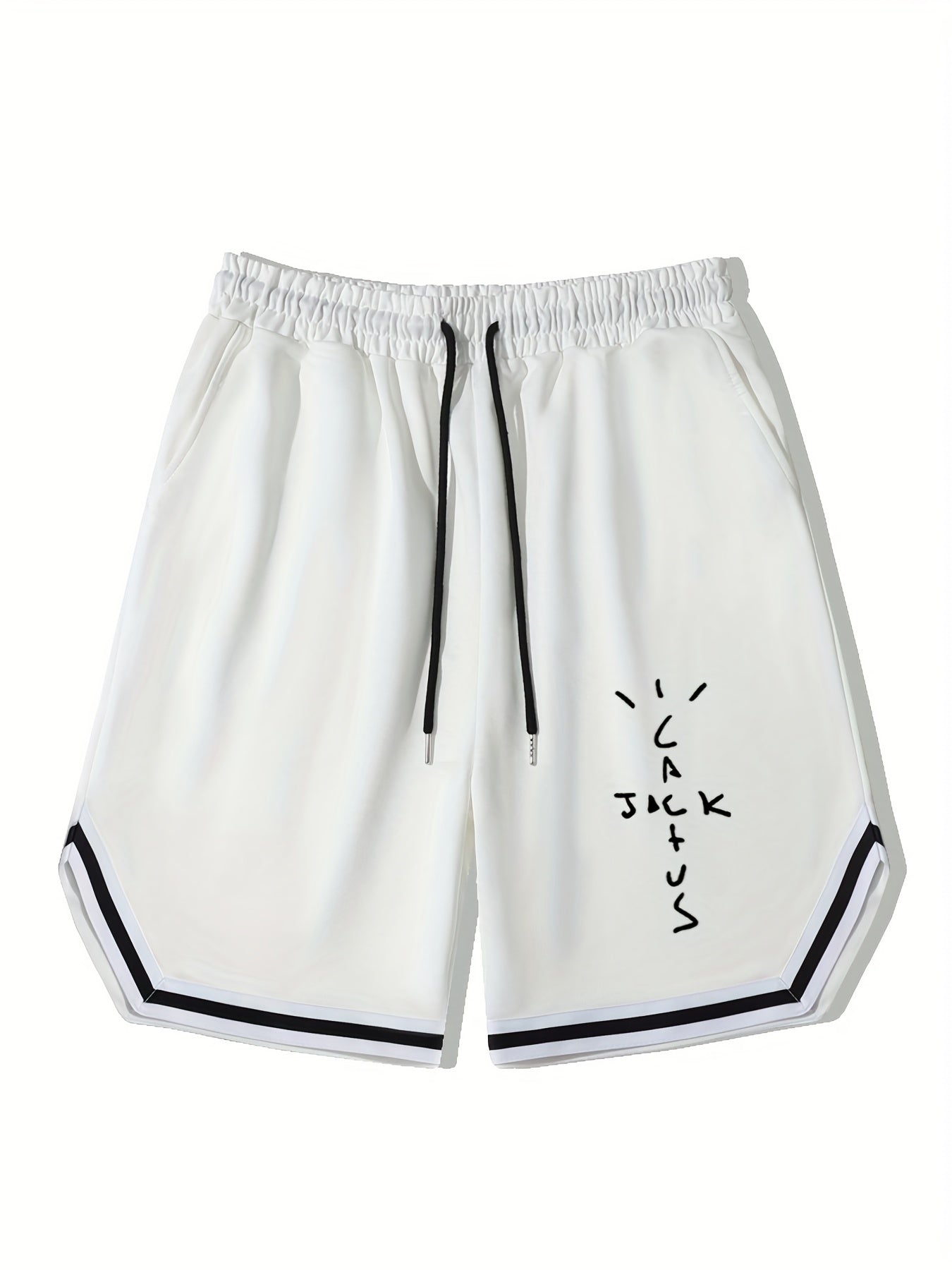 Men's Bottom Stripe Comfy Shorts Drawstring Waist